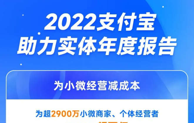 支付宝助实年报：已为小微商家降费让利超100亿元